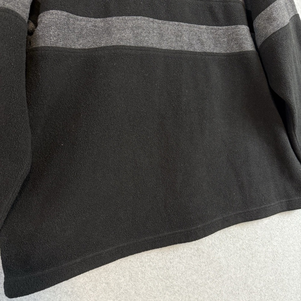 Vintage J crew sweater mens XL‎ gray striped pullover fleece long sleeve Y2K - Picture 3 of 7